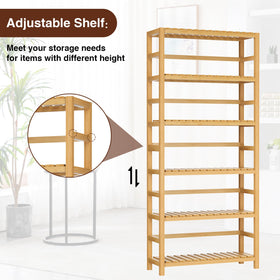 VASMIA bamboo shelf features waterproof varnish for long-lasting durability.