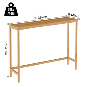 VASMIA Console Table in entryway demonstrates versatile surface for decor.