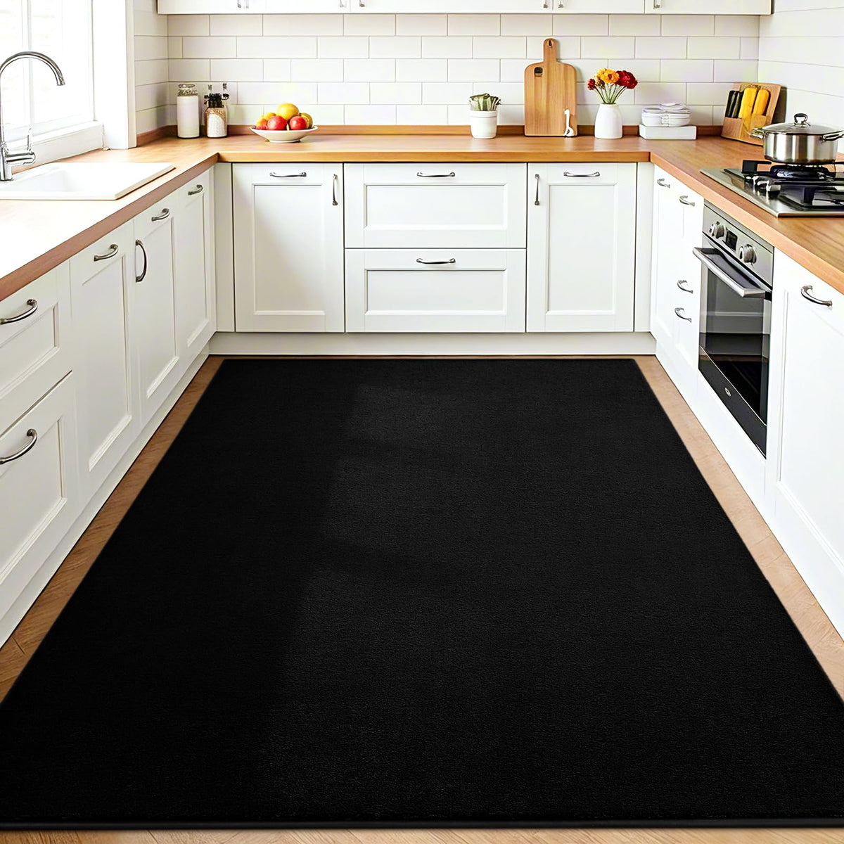 Vasofe anti-slip silicone backing keeps rug in place