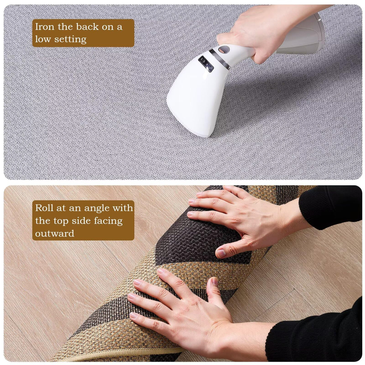 Vasofe outdoor runner adds visual interest while protecting floors.