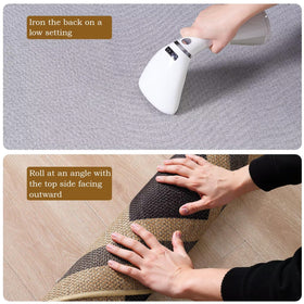 Vasofe outdoor runner adds visual interest while protecting floors.