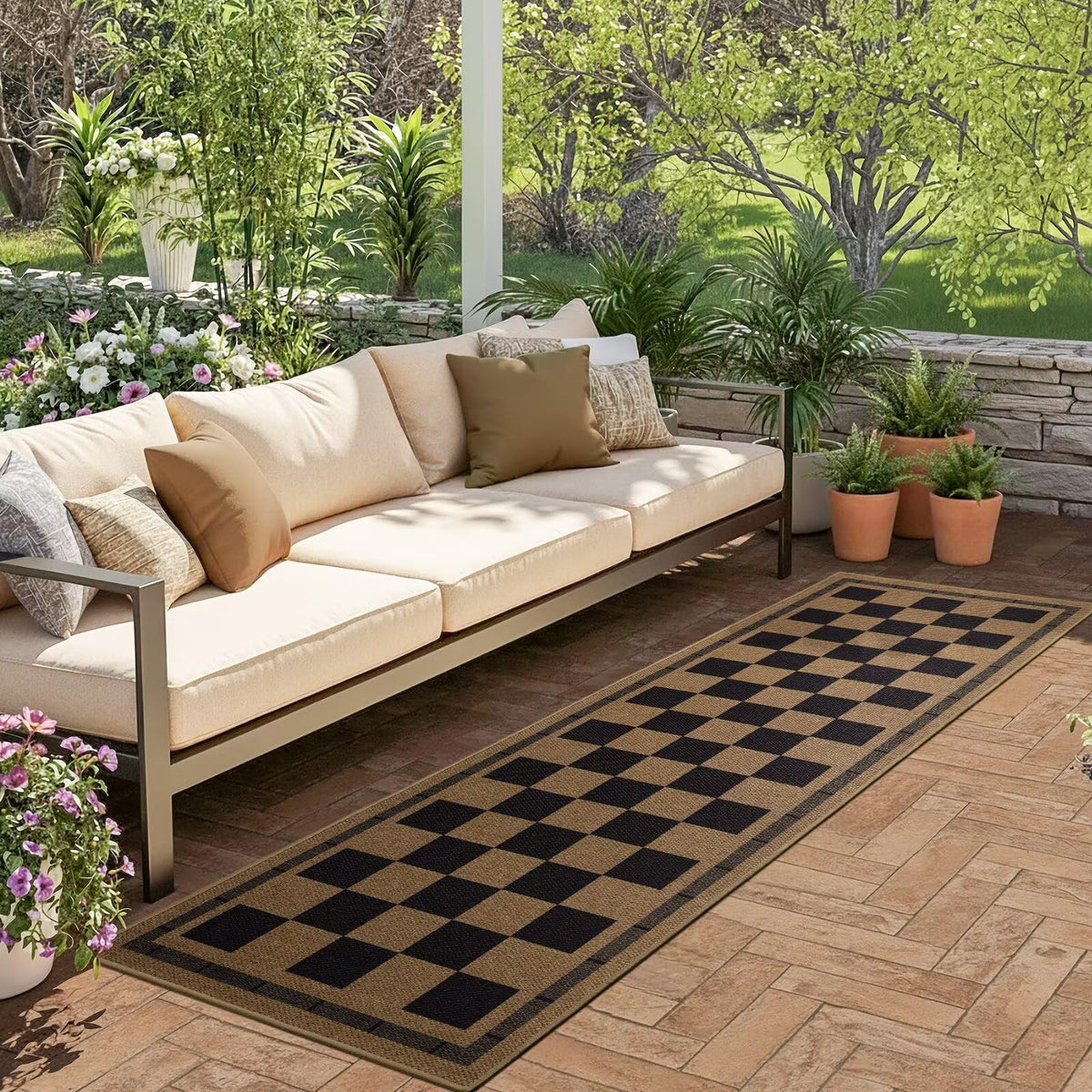 Vasofe 0.16 inch rug fits under doors smoothly.