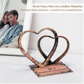 Vastsea engraved YEARS & COUNTING copper sculpture.