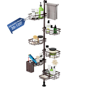 Vatex corner shower caddy with adjustable height for a customizable fit in your shower.