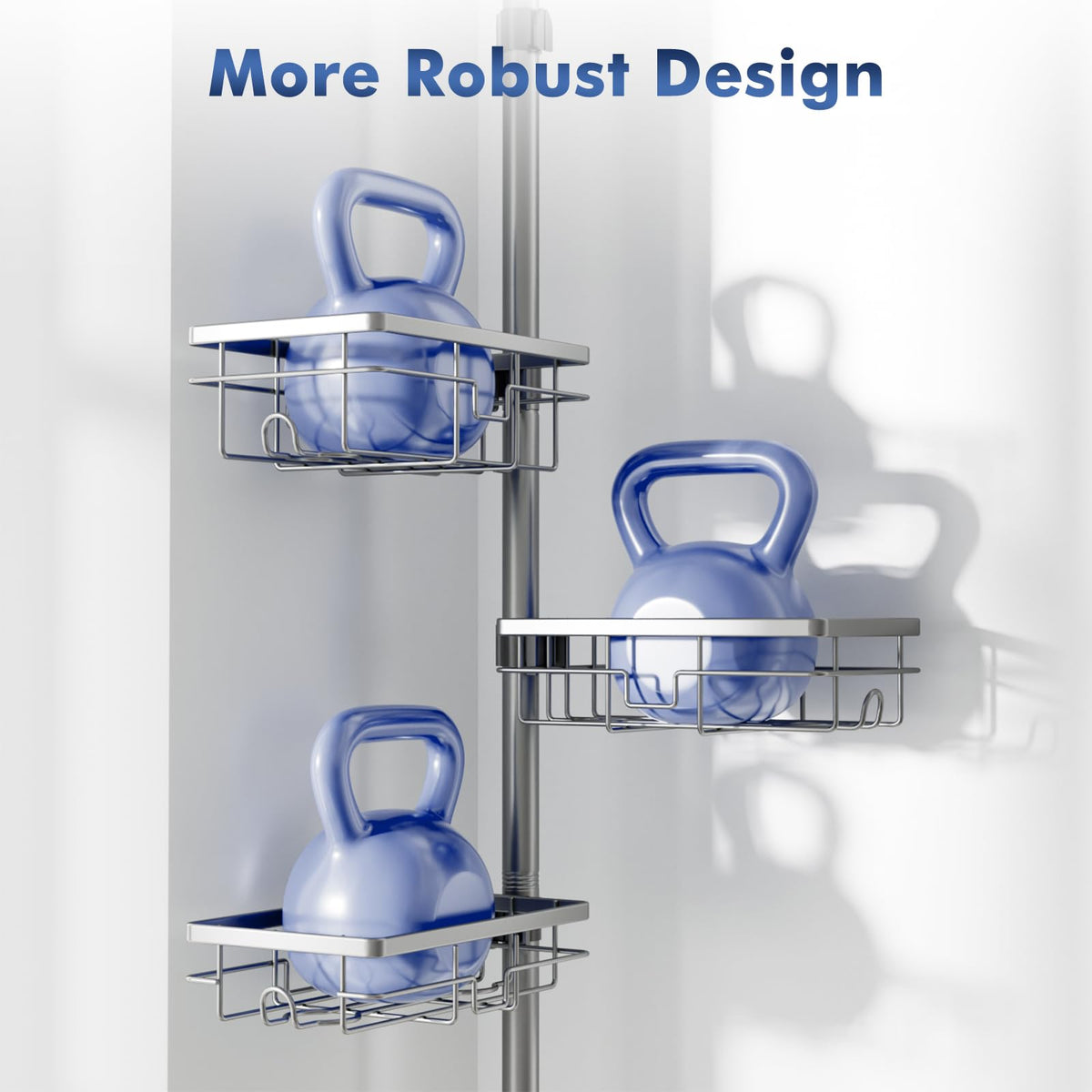 Vatex drainage-design basket keeps water from pooling for a dry bath.
