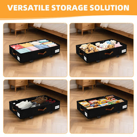 VatFott under-bed storage 22.5-gallon capacity accommodates bulky items.