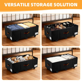VatFott foldable-design under-bed storage ready for compact storage.