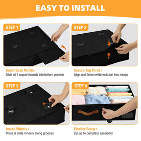 VatFott under-bed storage foldable drawers save space when not in use.