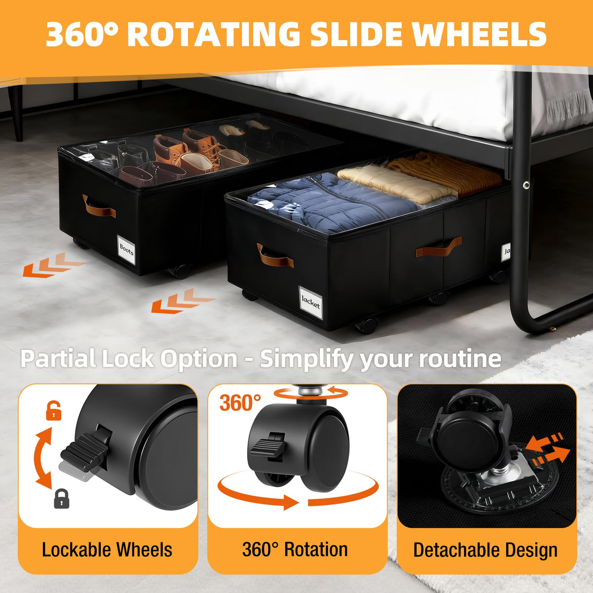 VatFott PU handle and foldable frame for portable, space-saving storage.
