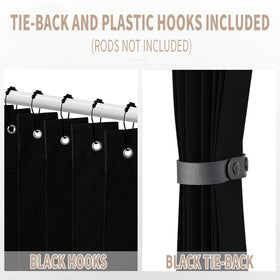 Vatge curtain hardware with rust-resistant grommets for durable installation.