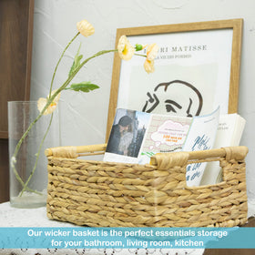 VATIMA Hyacinth basket bathroom towels for compact storage