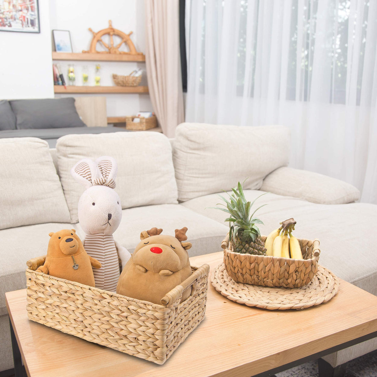VATIMA eco-friendly wicker basket packaging for sustainable home storage.