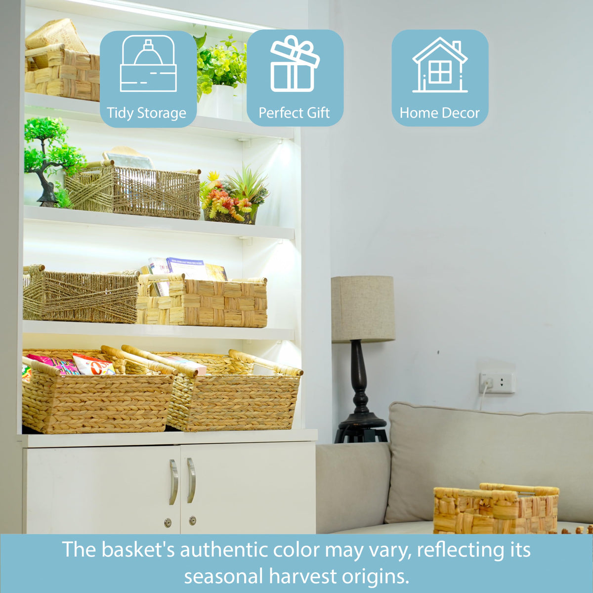 VATIMA living room organizer basket suitable for magazines and blankets