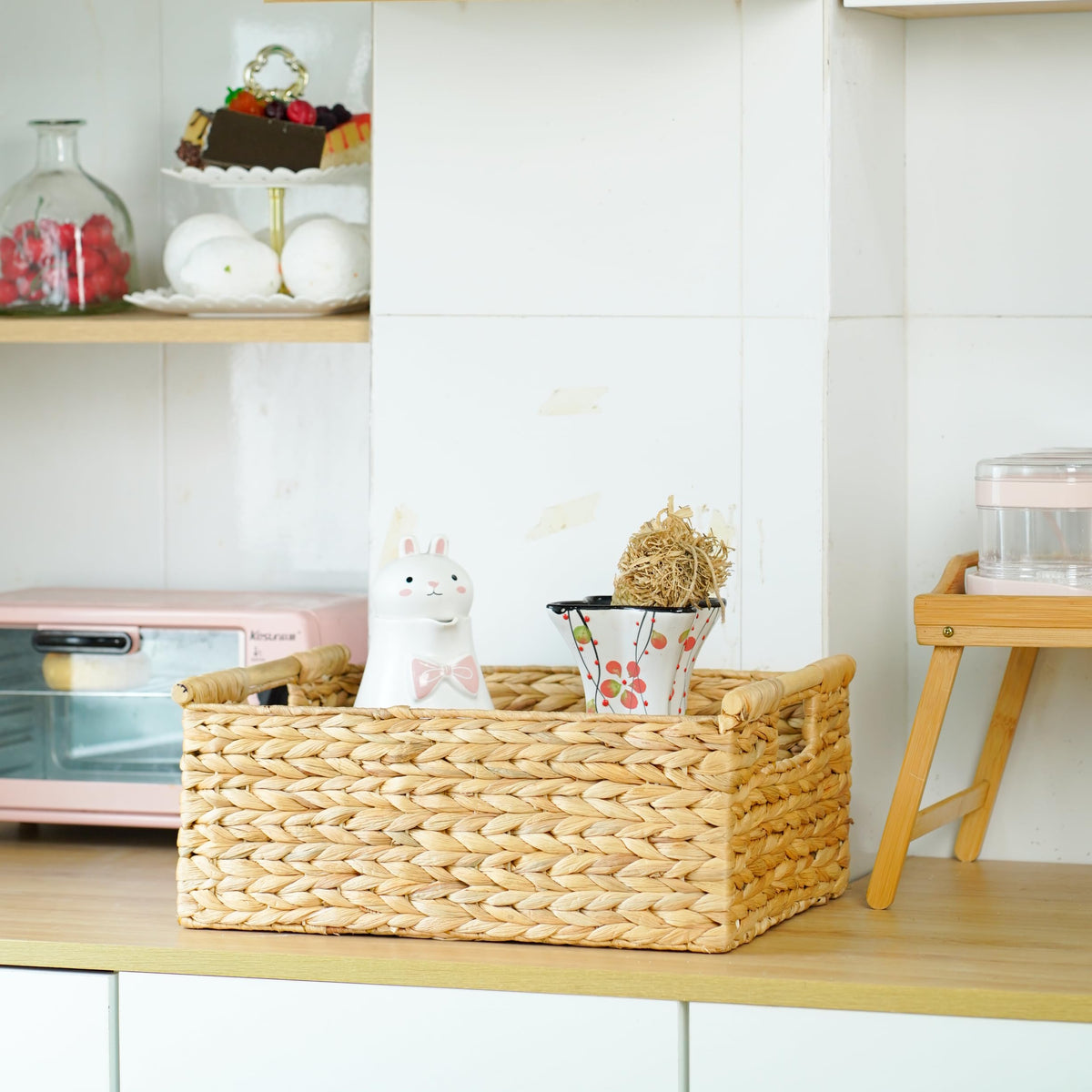 VATIMA towel and toy storage basket, versatile and portable