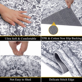 Vaukki rug with non-slip backing for steady placement on floors