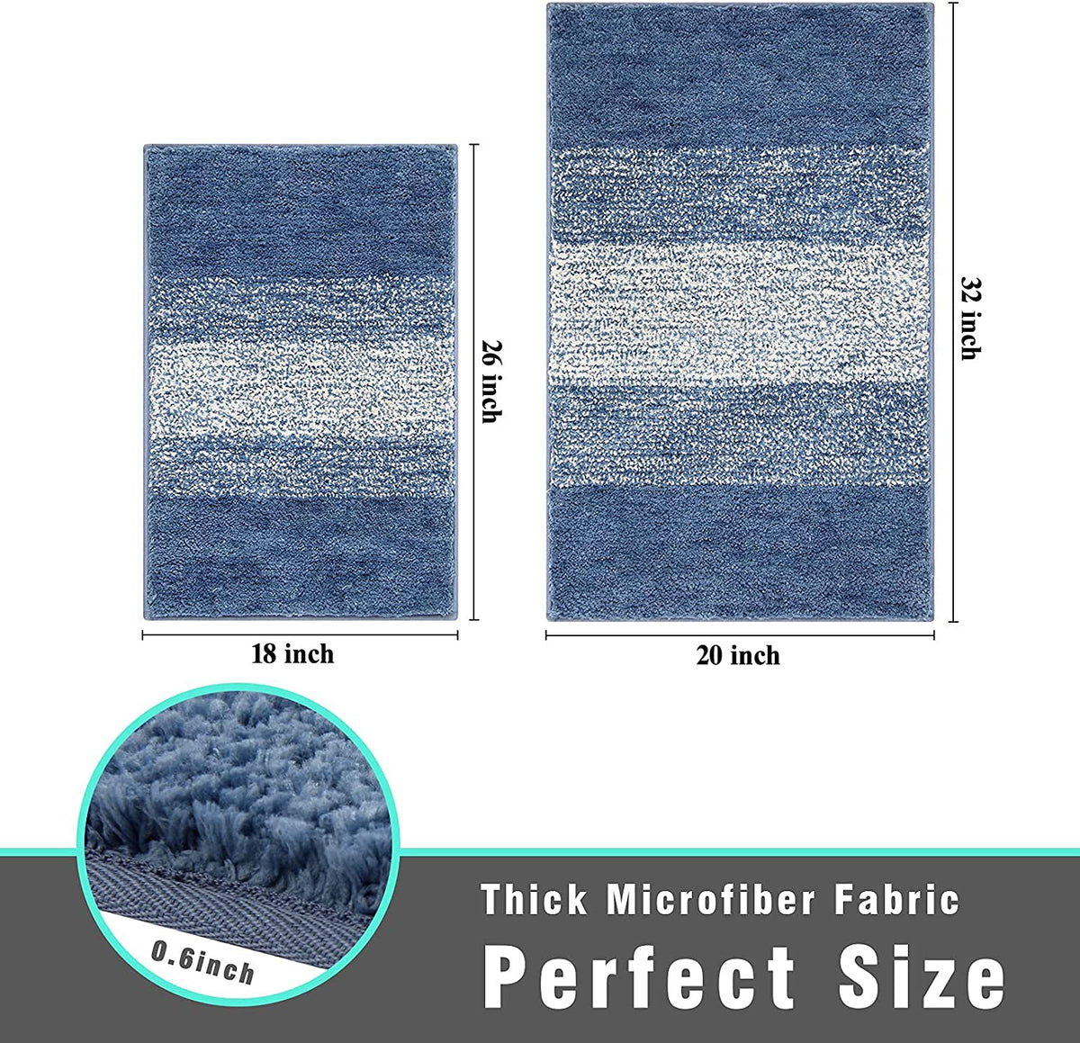 Vaukki versatile bath floor mat for bathroom and entry.