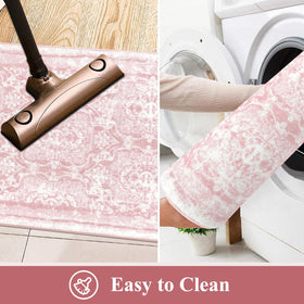 Vaukki washable rug machine-washable for easy cleaning