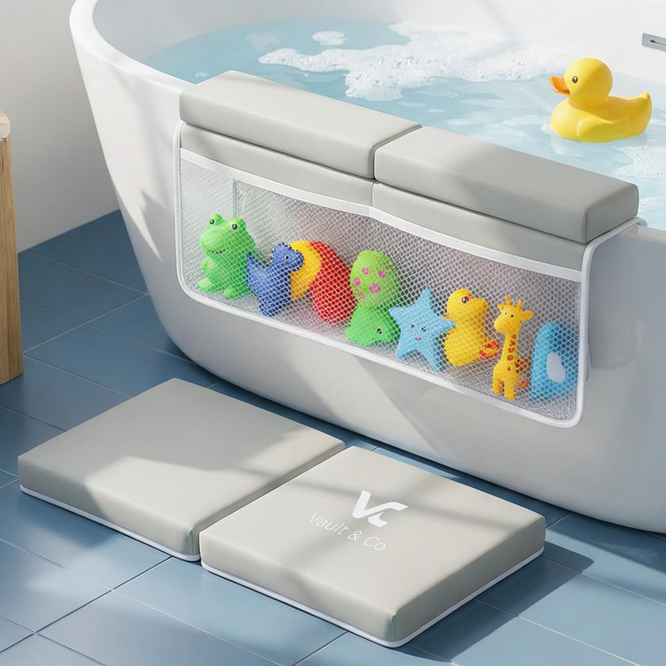Vault & Co bath kneeler-elbow rest set for comfortable bath time support.