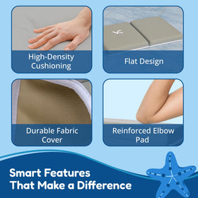 Vault & Co waterproof material protects foam between baths.