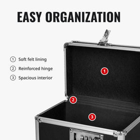Vaultz on-shelf organization keeps essentials accessible yet secured.