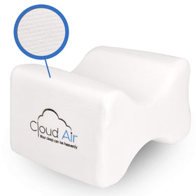Vaunn ergonomic knee pillow promotes spine alignment during sleep.