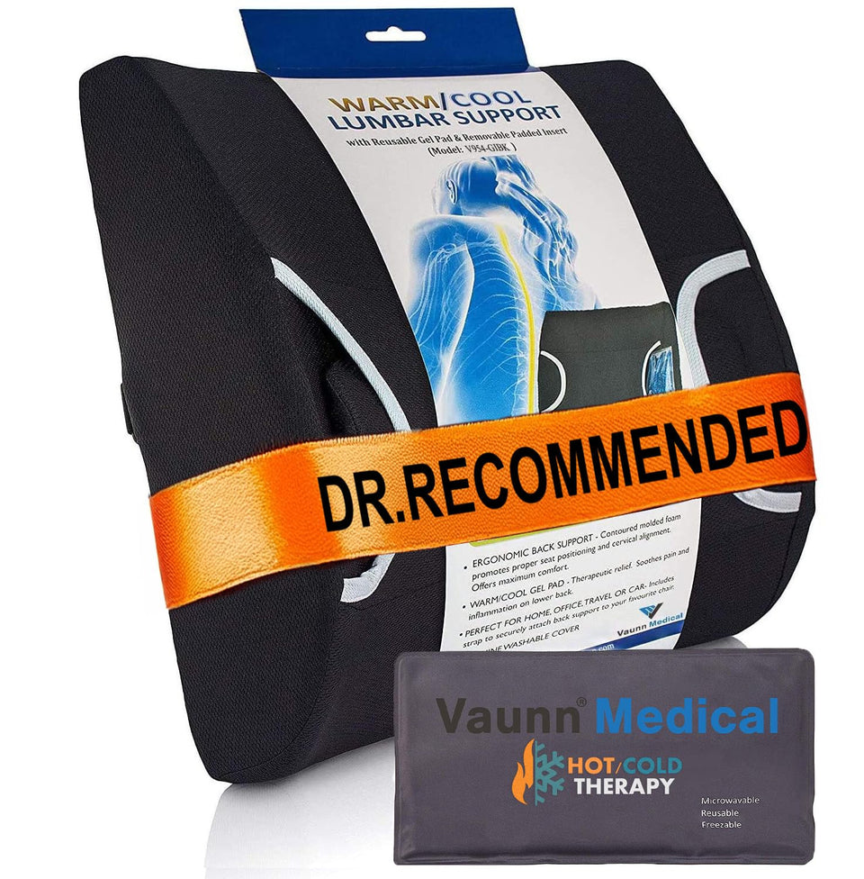 Vaunn lumbar back support front view for everyday comfort.