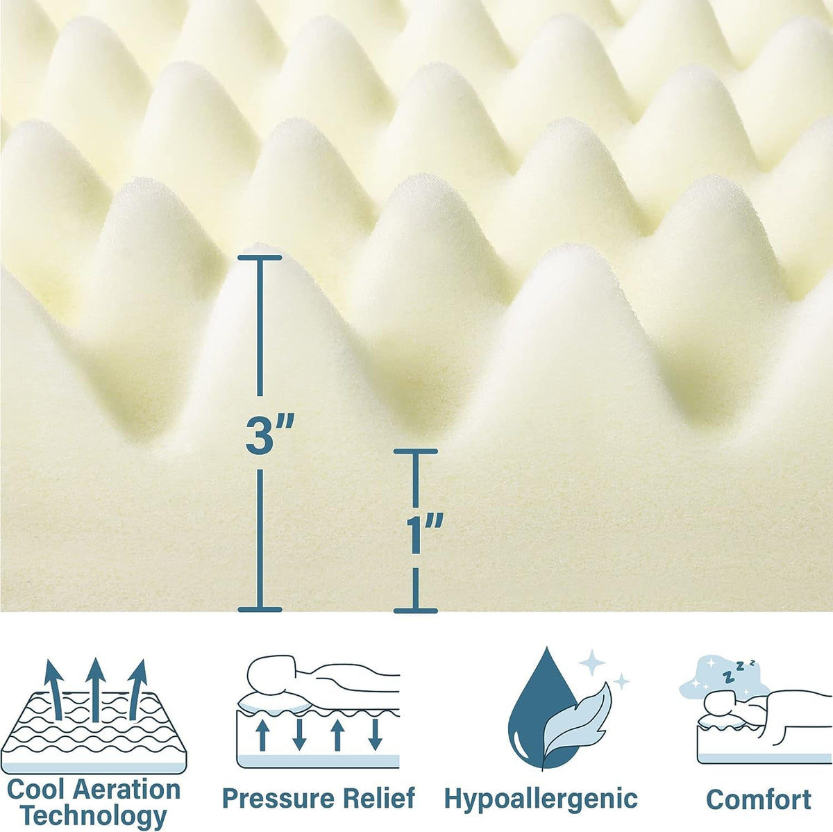 Vaunn pressure-relief design helps cushion common sore areas.