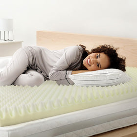 Vaunn topper ships compressed for easy setup and storage.