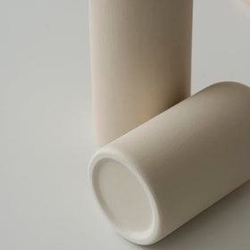 Vaurcesa closeup-glaze texture vase shows artisanal finish.