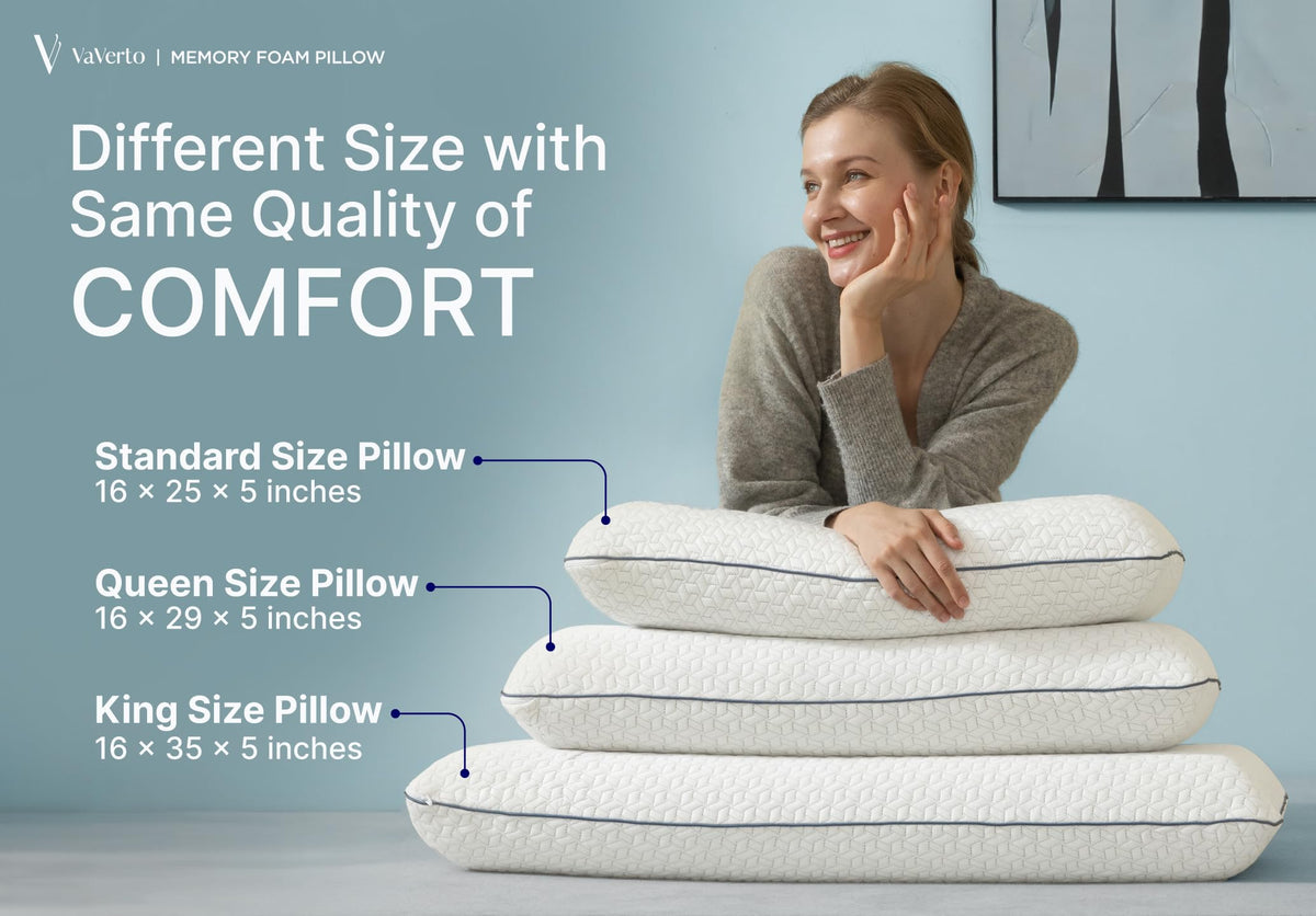 Vaverto breathable bamboo cover helps keep the pillow fresh.