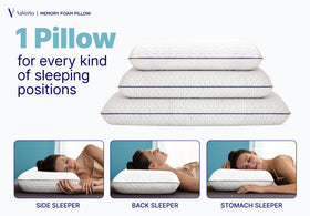 Vaverto Queen pillow removable bamboo cover ensures freshness and easy cleaning.