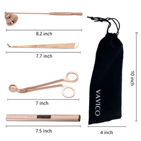 VAVICO rose gold arc lighter for safe windproof candle lighting