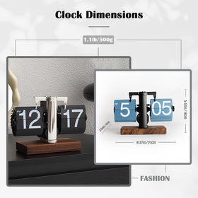 VBESTLIFE battery-powered internal gear clock runs quietly with long-lasting battery life.