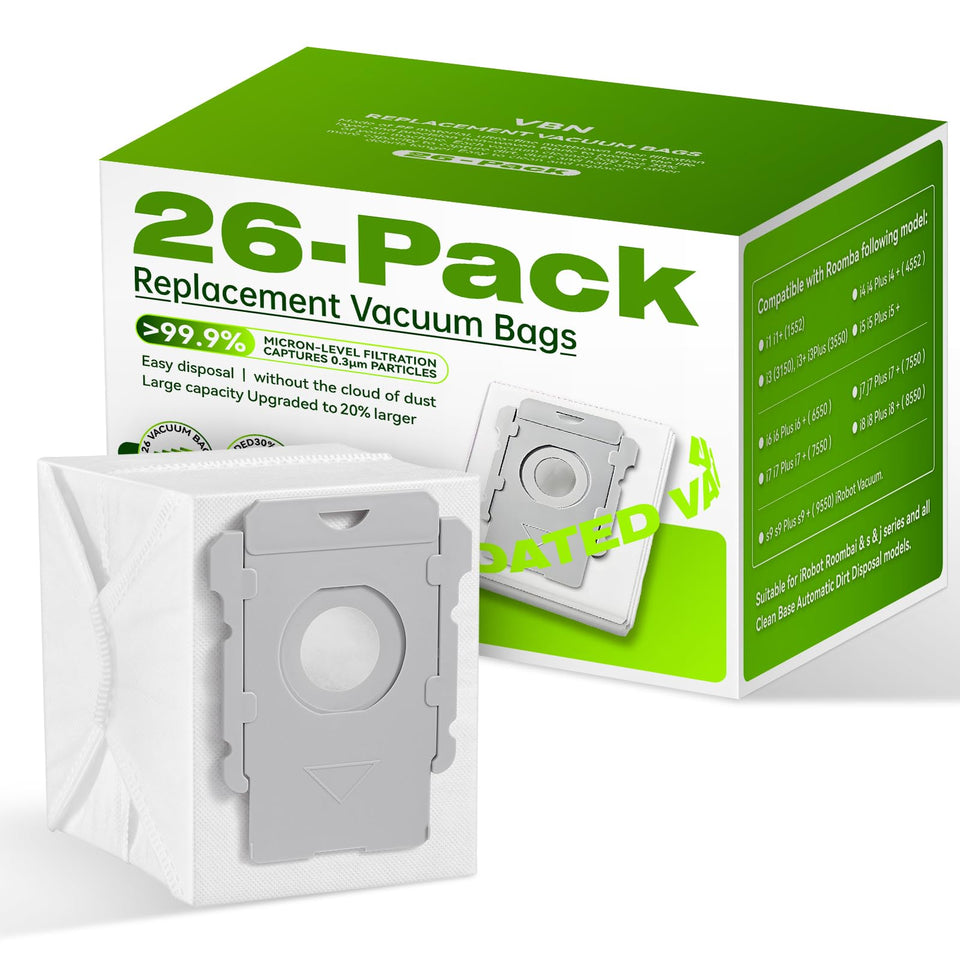 VBN 26-pack for Roomba i-series compatibility, maintains strong suction.