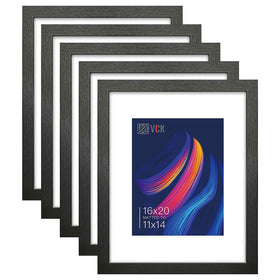 VCK 16x20 frame with mat for 11x14 photos in a stylish black finish.
