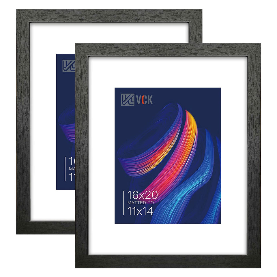 VCK 16x20 frame set with mat displaying 11x14 photos on a gallery wall