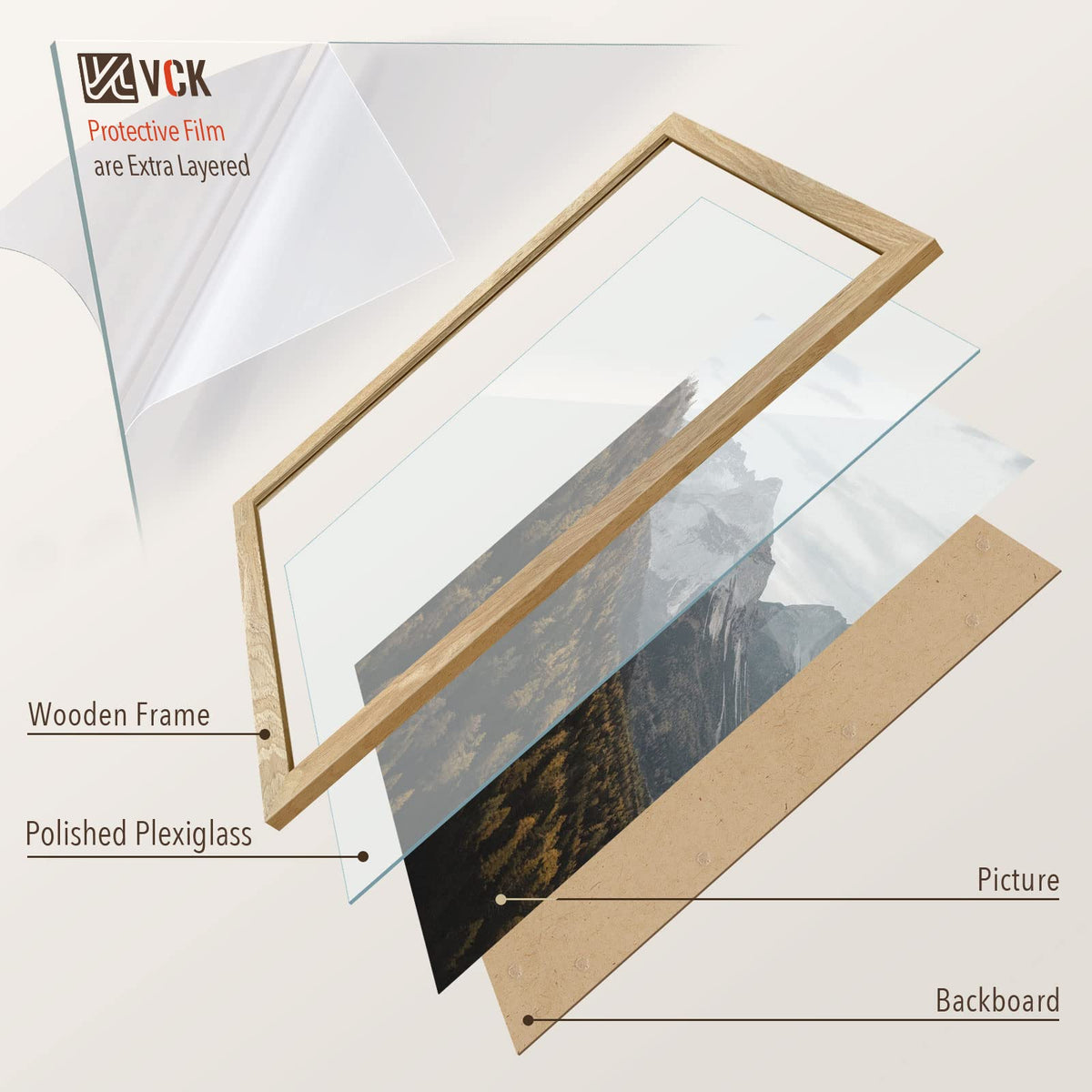 VCK 18x24 poster frame swirl tabs for easy loading