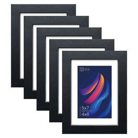VCK 5x7 black frame set, front view showing minimalist design for a polished home gallery