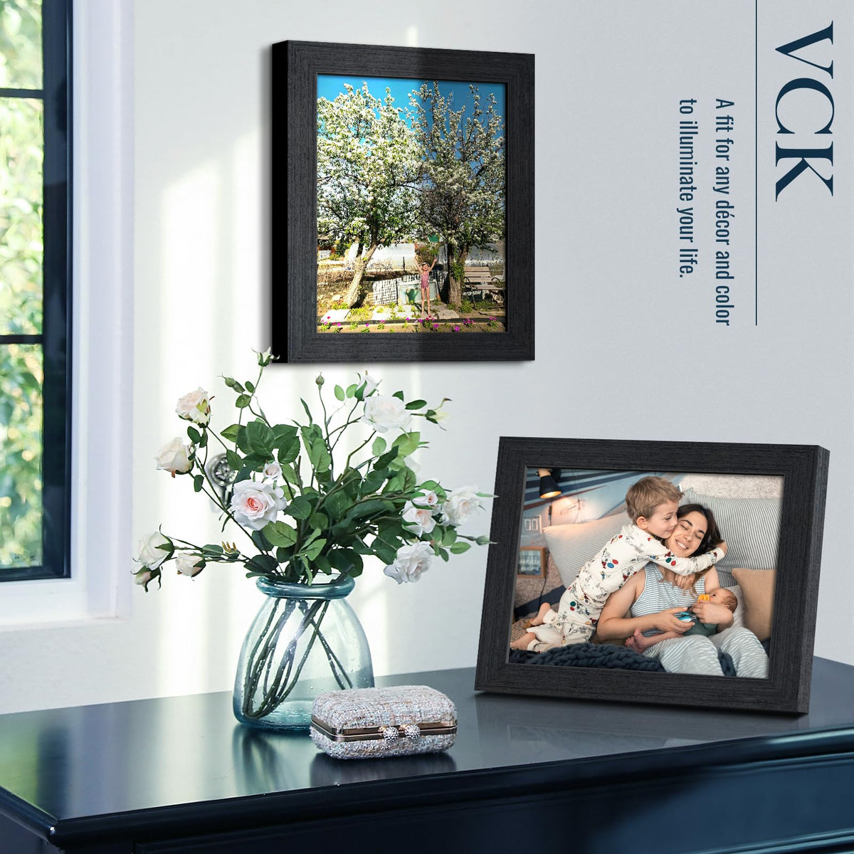 VCK 8x10 black oak frame back reinforced for stability