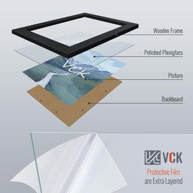 VCK 8x10 frame with reinforced corners and back panel for durability.