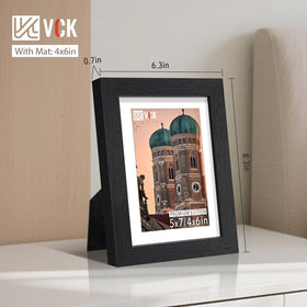 VCK black frame texture detail highlighting FSC-certified MDF craftsmanship and durable back