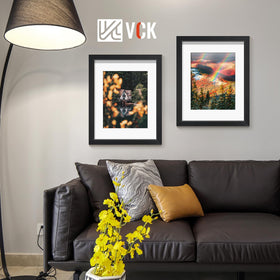 VCK black 16x20 frame set fits different prints and displays.