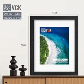 VCK museum-grade tempered glass protects photos from glare and fading.