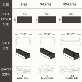 VClife non-slip backing on sofa cover helps keep it in place.