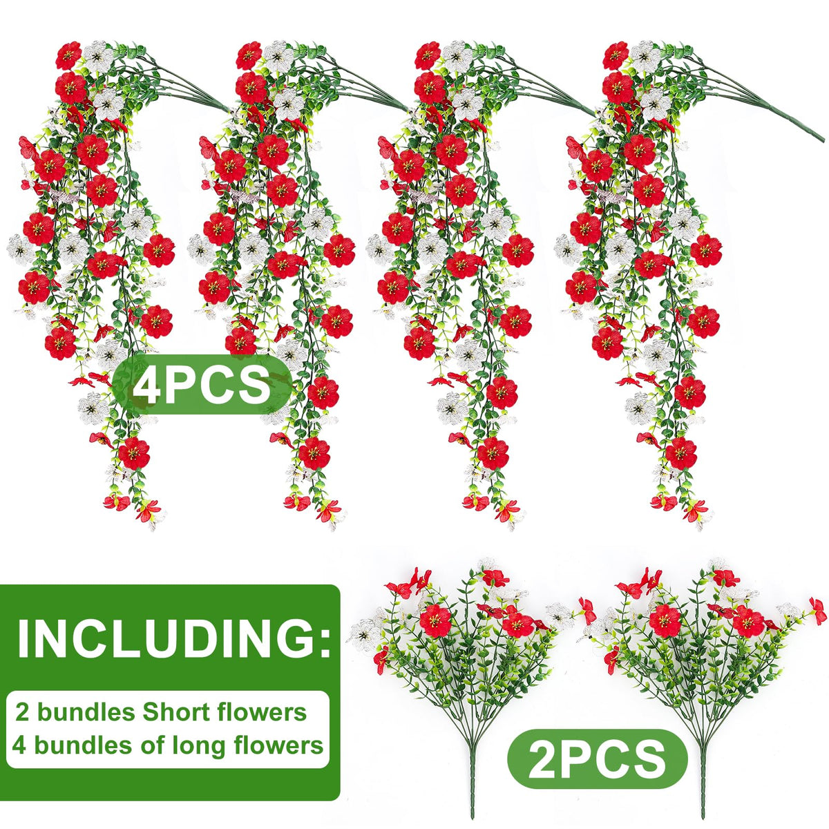 VCLTW UV-resistant silk blooms resist fading in sunlit porches and balconies