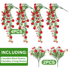 VCLTW UV-resistant silk blooms resist fading in sunlit porches and balconies