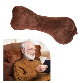 VCOMSOFT head pillow for recliner in brown providing steady neck support.