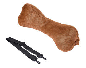VCOMSOFT neck pillow side view highlights adjustable height for comfort.
