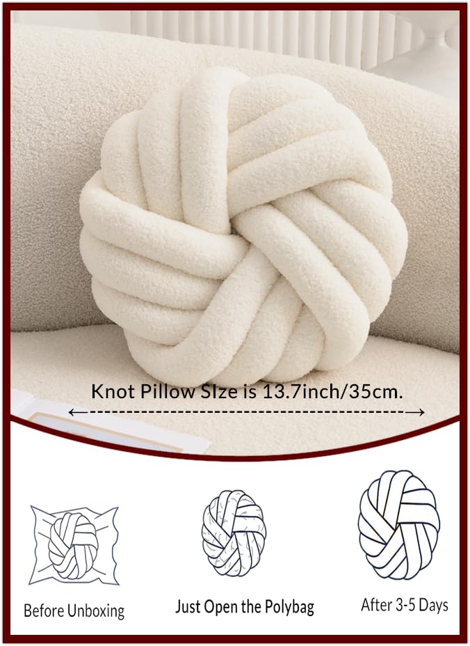 Gift-ready Vdoioe knot pillow makes a thoughtful home decor gift.