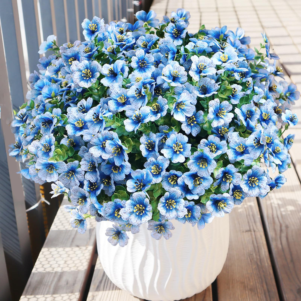 VDVST outdoor artificial flowers in a 10 bundle set for planters and porches.